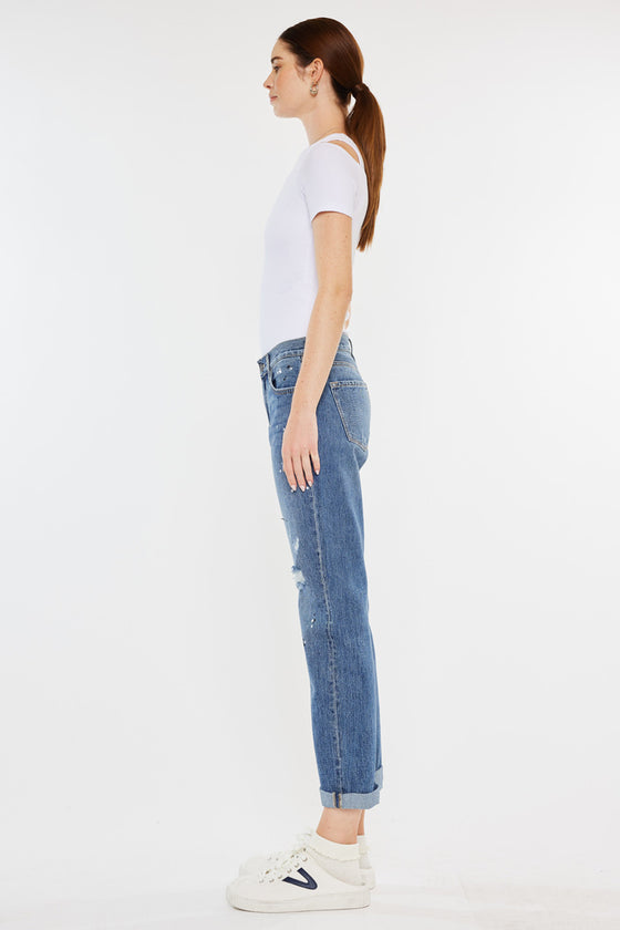 Zyra Mid Rise Boyfriend Jeans - Official Kancan USA