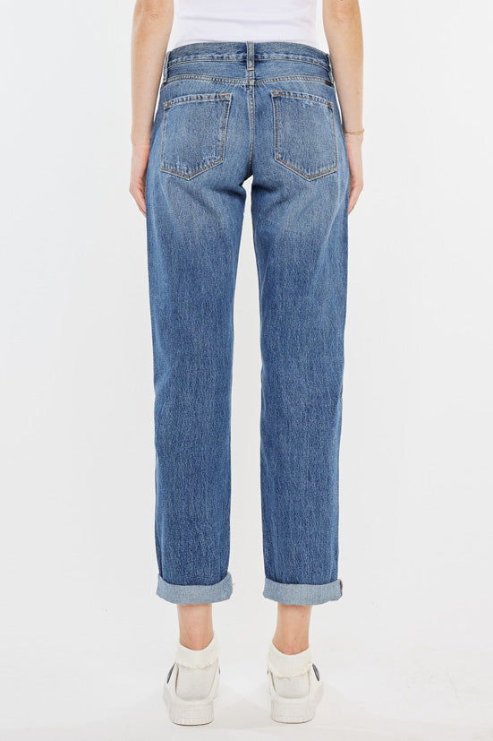 Zyra Mid Rise Boyfriend Jeans - Official Kancan USA