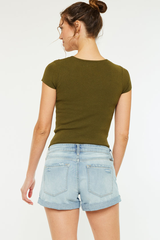 Valencia Low Rise Button Down Shorts - Official Kancan USA