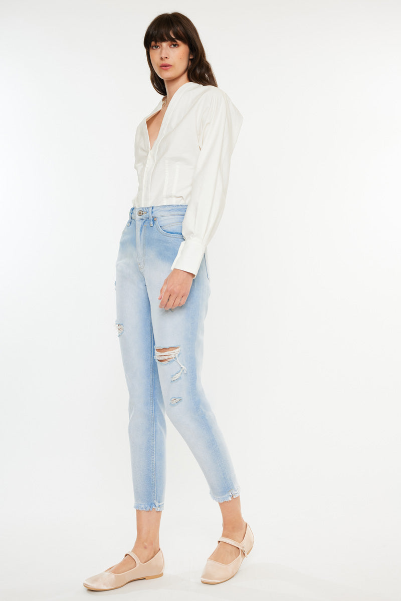 Bliss High Rise Mom Jeans - Official Kancan USA