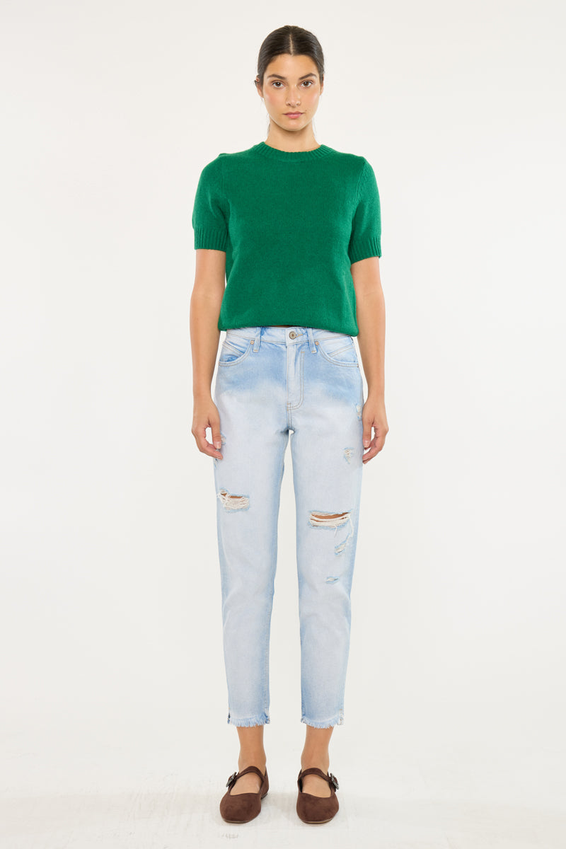 Bliss High Rise Mom Jeans - Official Kancan USA