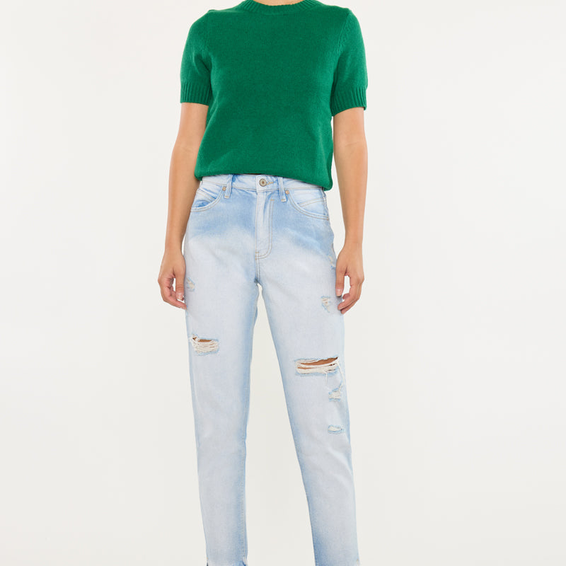 Bliss High Rise Mom Jeans - Official Kancan USA