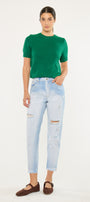 Bliss High Rise Mom Jeans - Official Kancan USA
