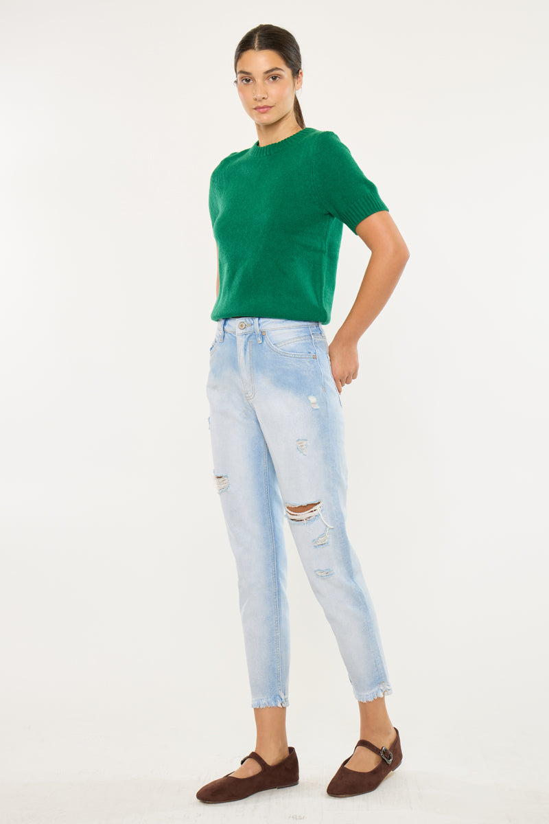 Bliss High Rise Mom Jeans - Official Kancan USA