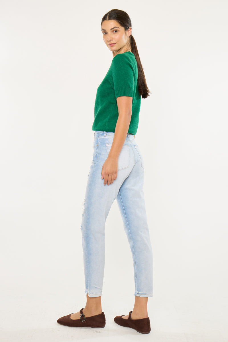 Bliss High Rise Mom Jeans - Official Kancan USA