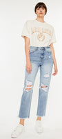Oceane High Rise Slim Straight Leg Jeans - Official Kancan USA
