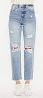 Oceane High Rise Slim Straight Leg Jeans - Official Kancan USA