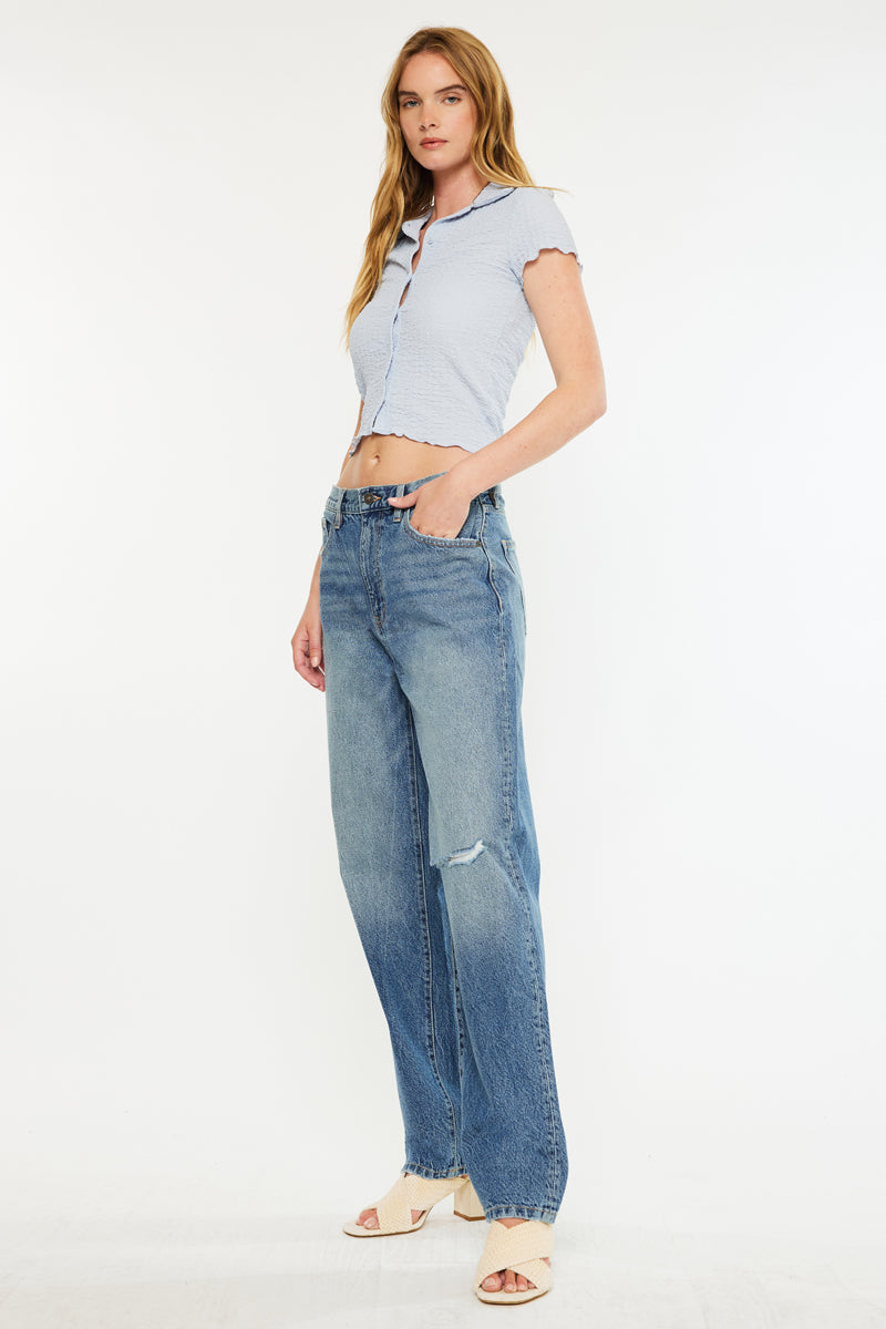 Quincy High Rise Dad Jeans - Official Kancan USA