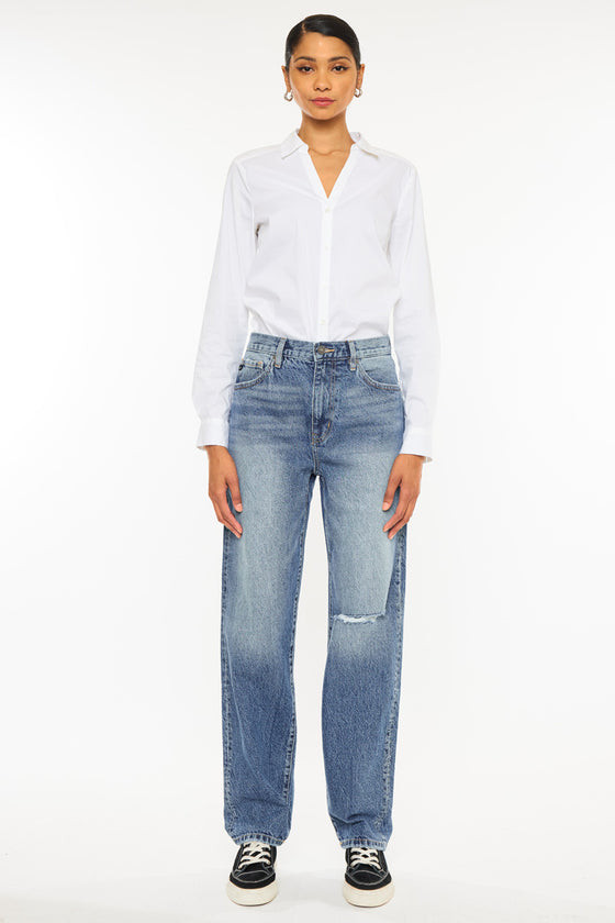 Quincy High Rise Dad Jeans - Official Kancan USA