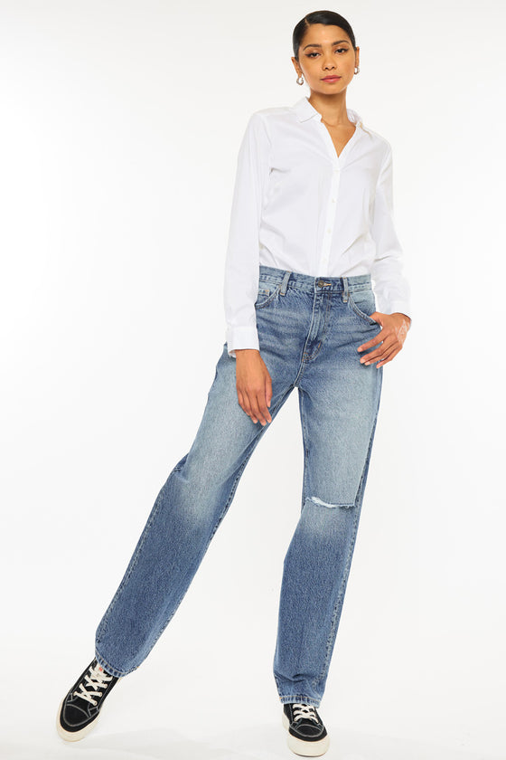 Quincy High Rise Dad Jeans - Official Kancan USA