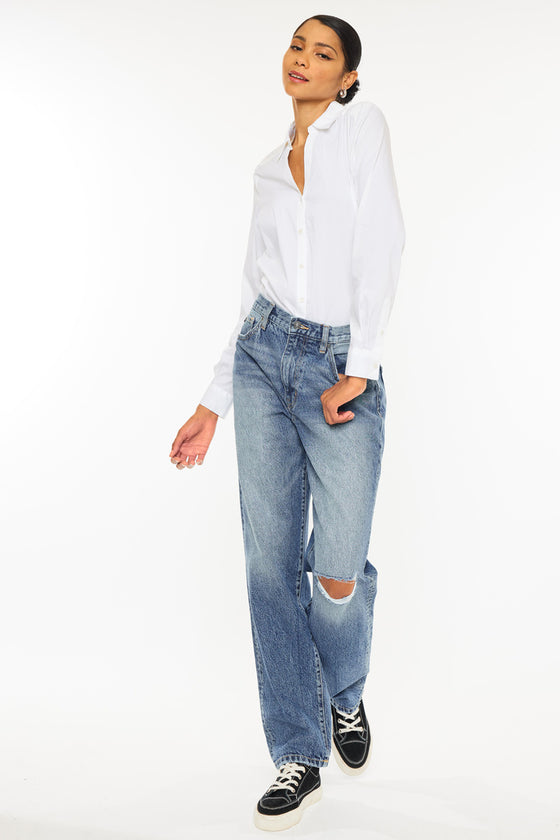 Quincy High Rise Dad Jeans - Official Kancan USA