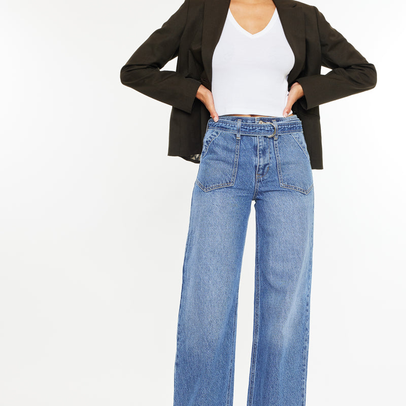 Finn Ultra High Rise Wide Fit Leg Jeans - Official Kancan USA