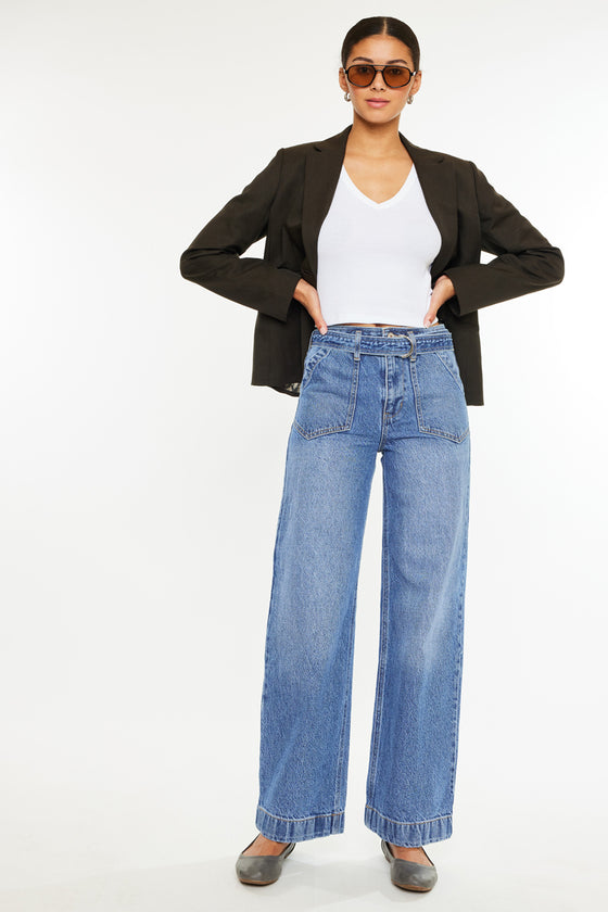 Finn Ultra High Rise Wide Fit Leg Jeans - Official Kancan USA