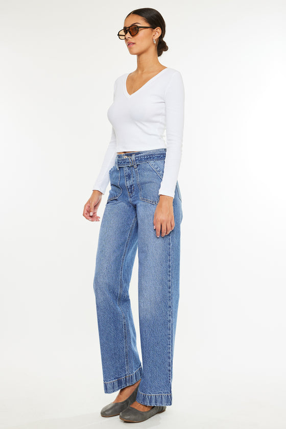 Finn Ultra High Rise Wide Fit Leg Jeans - Official Kancan USA