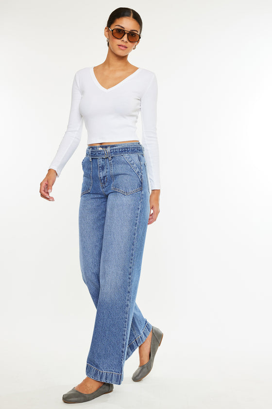 Finn Ultra High Rise Wide Fit Leg Jeans - Official Kancan USA