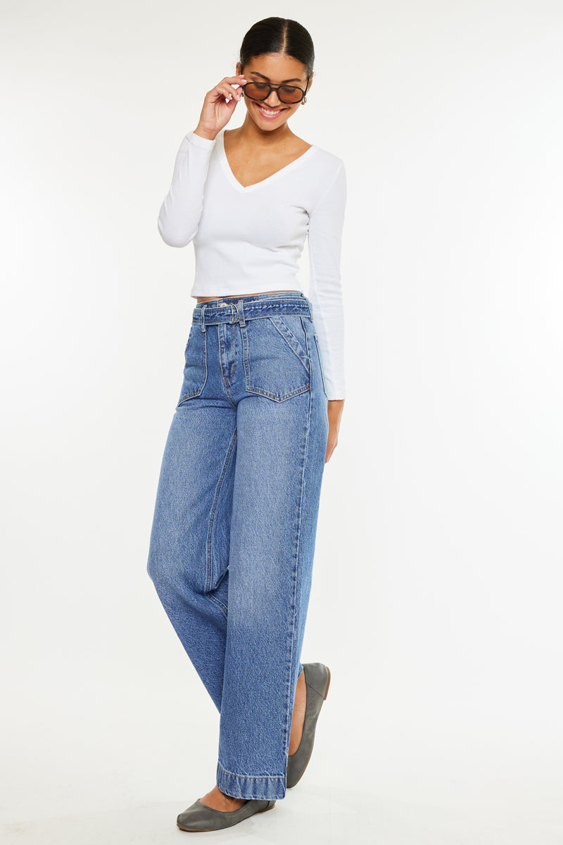 Finn Ultra High Rise Wide Fit Leg Jeans - Official Kancan USA