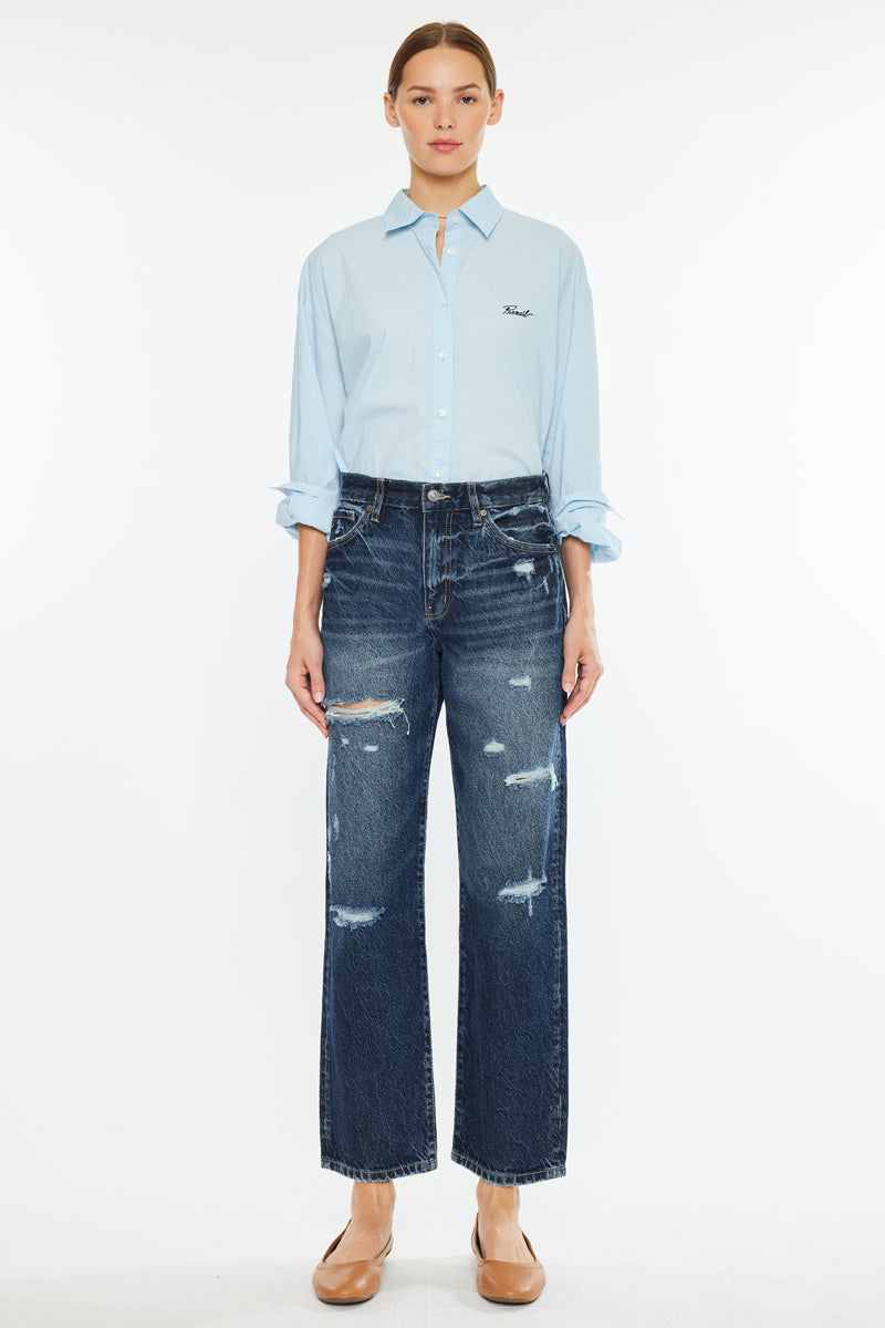 Raelynn High Rise Straight Leg Jeans - Official Kancan USA