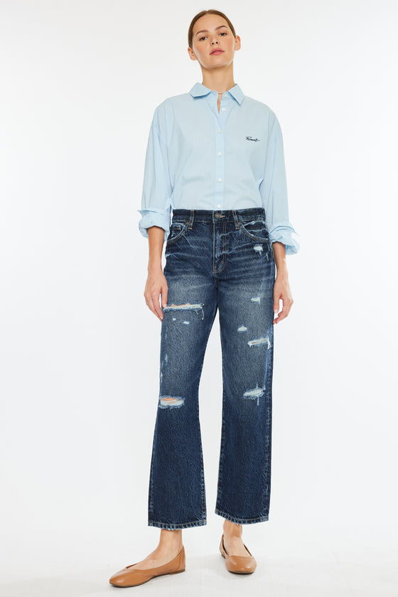 Raelynn High Rise Straight Leg Jeans - Official Kancan USA