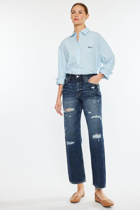 Raelynn High Rise Straight Leg Jeans - Official Kancan USA