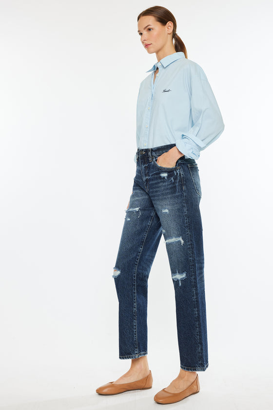 Raelynn High Rise Straight Leg Jeans - Official Kancan USA