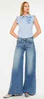 Jocy Mid Rise Super Wide Jeans - Official Kancan USA