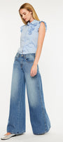 Jocy Mid Rise Super Wide Jeans - Official Kancan USA
