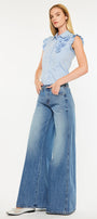 Jocy Mid Rise Super Wide Jeans - Official Kancan USA