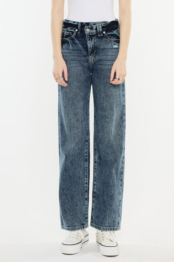 Kora High Rise 90's Straight Leg Jeans - Official Kancan USA