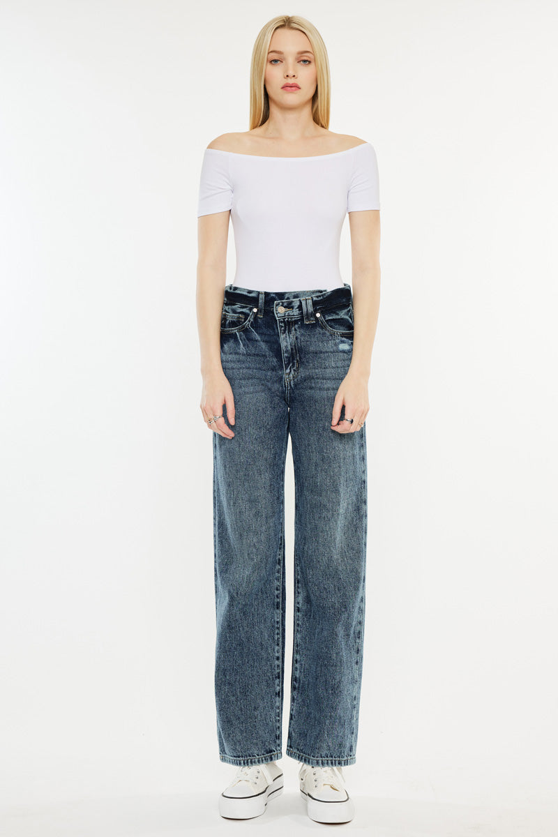Kora High Rise 90's Straight Leg Jeans - Official Kancan USA