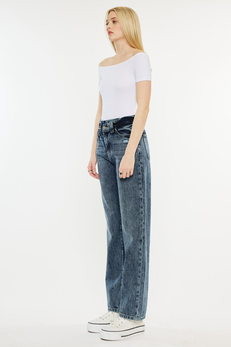 Kora High Rise 90's Straight Leg Jeans - Official Kancan USA
