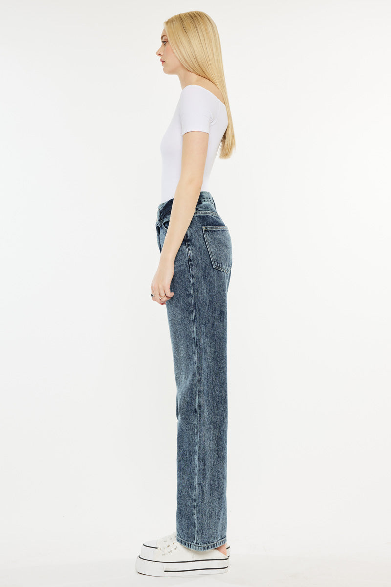 Kora High Rise 90's Straight Leg Jeans - Official Kancan USA