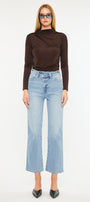 Bethany High Rise 90's Criss Cross Straight Leg Jeans - Official Kancan USA