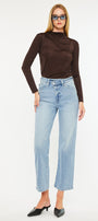 Bethany High Rise 90's Criss Cross Straight Leg Jeans - Official Kancan USA