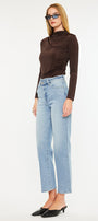 Bethany High Rise 90's Criss Cross Straight Leg Jeans - Official Kancan USA
