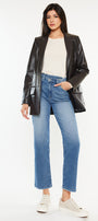 Bethany High Rise 90's Criss Cross Straight Jeans - Official Kancan USA