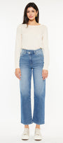 Bethany High Rise 90's Criss Cross Straight Jeans - Official Kancan USA
