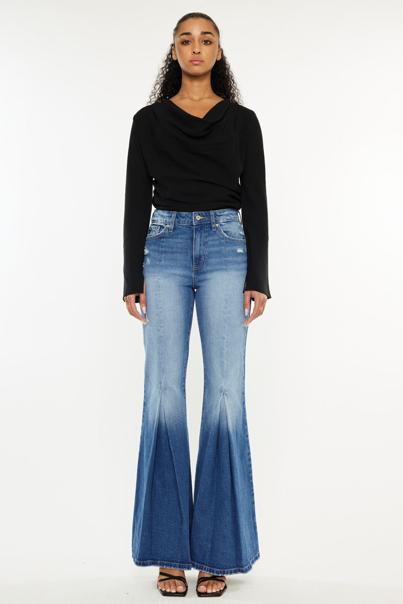 Evangeline High Rise Flare Jeans - Official Kancan USA