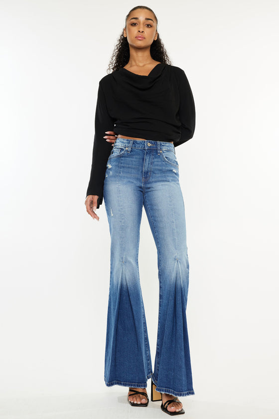 Evangeline High Rise Flare Jeans - Official Kancan USA