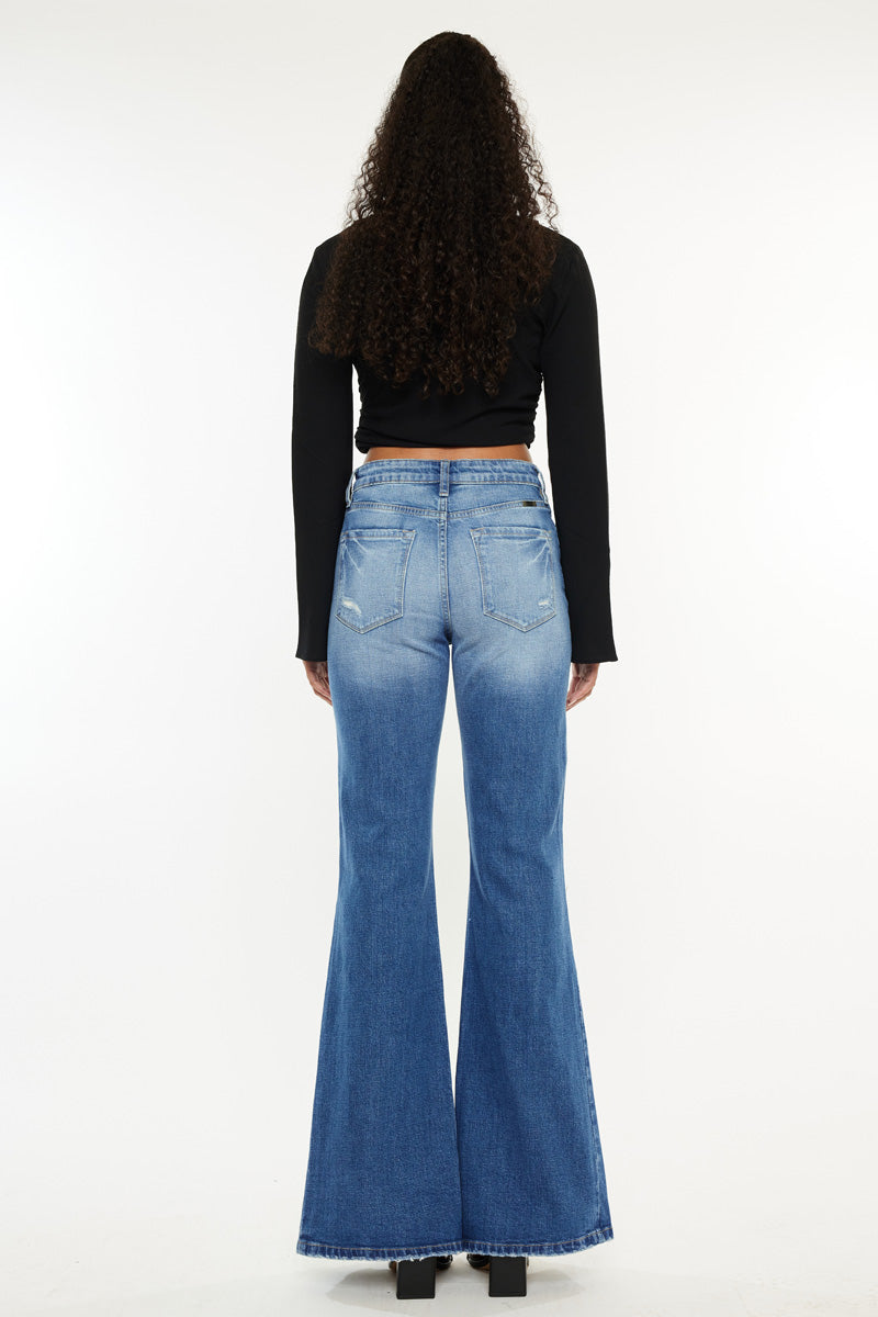 Evangeline High Rise Flare Jeans - Official Kancan USA
