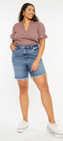 Datrina Ultra High Rise Bermuda Shorts (Plus Size) - Official Kancan USA