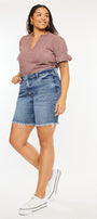 Datrina Ultra High Rise Bermuda Shorts (Plus Size) - Official Kancan USA