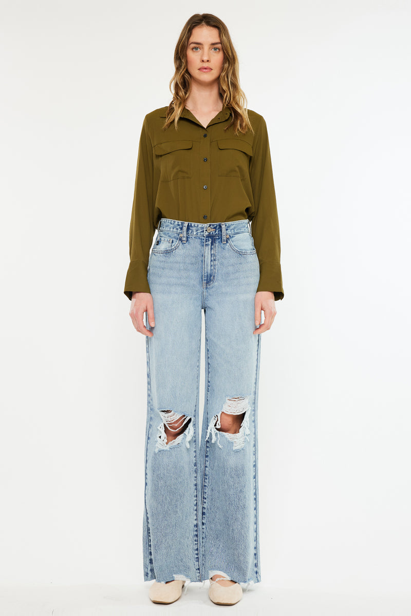 Mercy Ultra High Rise Wide Leg Jeans - Official Kancan USA