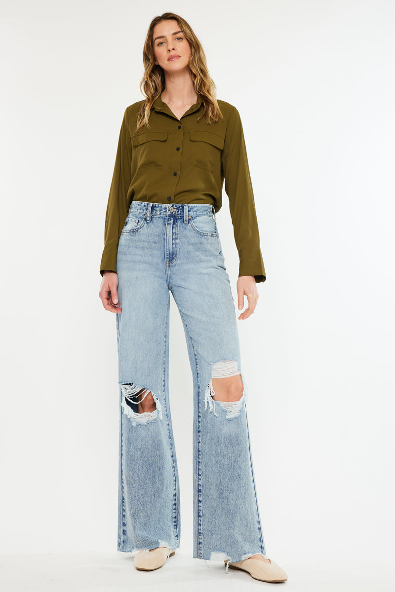 Mercy Ultra High Rise Wide Leg Jeans - Official Kancan USA