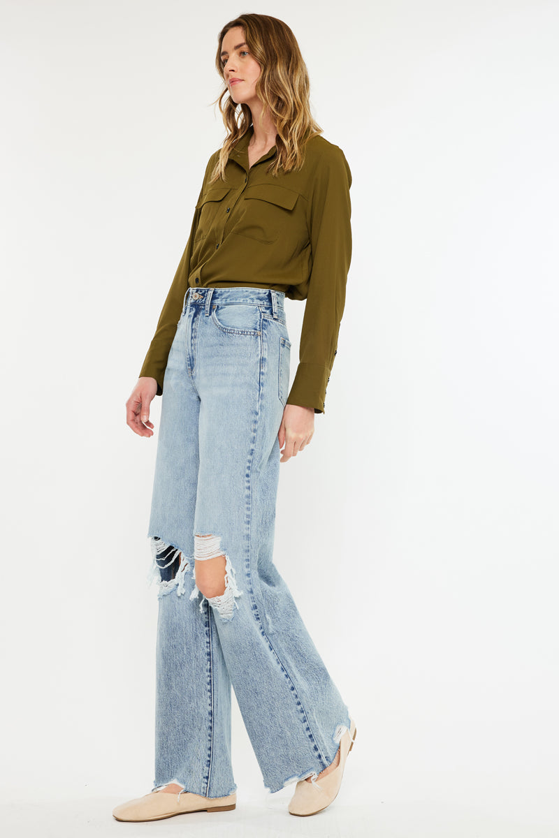 Mercy Ultra High Rise Wide Leg Jeans - Official Kancan USA