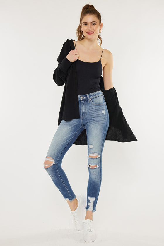 Kaden High Rise Ankle Skinny Jeans - Official Kancan USA