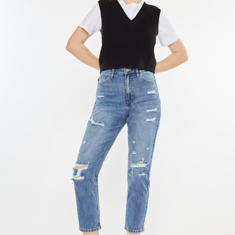 Bobbie Ultra High Rise Straight Leg Jeans - Official Kancan USA