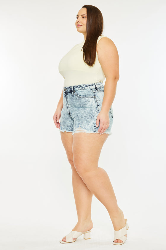 Isabelle Ultra High Rise Mom Shorts (Plus Size) - Official Kancan USA