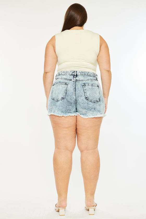 Isabelle Ultra High Rise Mom Shorts (Plus Size) - Official Kancan USA