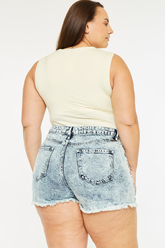 Isabelle Ultra High Rise Mom Shorts (Plus Size) - Official Kancan USA