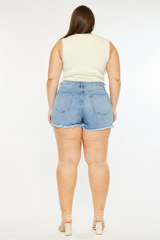 Isabelle Ultra High Rise Mom Shorts (Plus Size) - Official Kancan USA